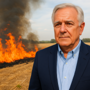 Aldo Vendramin mostra que as queimadas controladas, quando bem aplicadas, ajudam no manejo sustentável do campo.