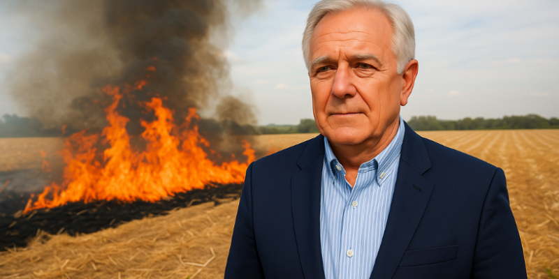 Aldo Vendramin mostra que as queimadas controladas, quando bem aplicadas, ajudam no manejo sustentável do campo.