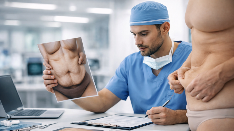 O excesso de pele pode surgir mesmo com peso estável, exigindo avaliação técnica adequada, afirma Haeckel Cabral Moraes.